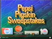 WPLG Channel 10, WAXY-FM 105.9, Continential Airlines, And Pepsi - Pepsi Pigskin Sweepstakes - Starts promo for the week of January 6, 1986