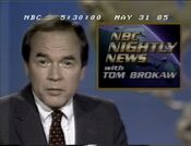 NBC Nightly News with Tom Brokaw open from May 31, 1985