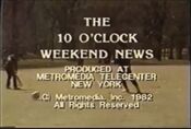 WNEW Channel 5 News - The 10 O'Clock Weekend News close from March 27, 1982