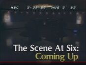 WSMV Channel 4 News: The Scene At 6PM Weeknight - Coming Up Next promo for August 5, 1985