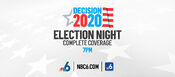 WTVJ NBC6 News - Decision 2020: Election Night - Complete Coverage - Tonight promo for November 3, 2020
