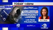 WABC Channel 7 Eyewitness News - Southwest Emergency Landing: Live From Philadelphia - Today promo for April 17, 2018