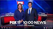 KTTV Fox 11 News - The 10PM News Weeknight - New Anchor Team - Weeknights promo from late January 2018