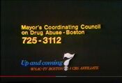 WNAC TV7 - Up And Coming - Mayor's Coordinating Council On Drug Abuse - Boston PSA ident from 1977