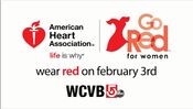 WCVB Channel 5, American Heart Association And Go Red For Women - The 2017 National Wear Red Day promo for February 3, 2017