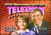 WPVI Channel 6 - The 1986 Jerry Lewis MDA Telethon - Sunday ident for August 31, 1986