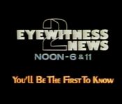 KDKA TV2 Eyewitness News 12PM, 6PM & 11PM - You'll Be The First To Know - Weekdays promo from Early 1978