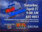 KUSA Channel 9 - March Of Dimes Walk America PSA promo for April 27, 1991