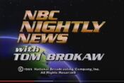 NBC Nightly News with Tom Brokaw close from early 1985