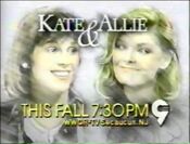WWOR Channel 9 - Kate And Allie - Weeknights ident for Fall 1988