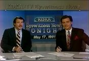 KDKA TV2 Eyewitness News Tonight Weeknight open from May 17, 1991