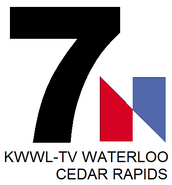 KWWL-TV 7 with N trapezoids logo from 1975 to 1979