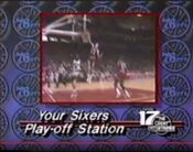 WPHL Channel 17 - Your Philadelphia 76ers Playoff Station ident for late April 1986