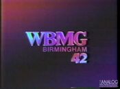 WBMG 42 ident from Fall 1986