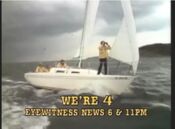 WBZ TV-4 Eyewitness News 6PM & 11PM Weeknight - We're 4: Boating promo from late 1978