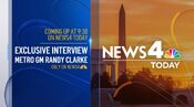 WRC News 4 Today Sunday 9:30AM - Exclusive Interview: Metro GM Randy Clarke - Coming Up Today promo for April 23, 2023