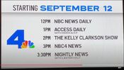 KNBC NBC4 - New Daytime Line-Up - Weekdays...Starting promo for September 12, 2022