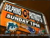 WFOR CBS4 - CBS Sports: NFL On CBS: Miami Dolphins vs. New England Patriots - Sunday promo for October 17, 1999