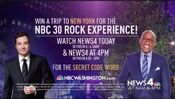 WRC News 4 Today 6AM & 4PM - NBC 30 Rock Experience Contest ident for the week of November 6, 2017