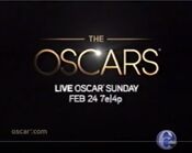 ABC Network - The Oscars - Live Oscar Sunday promo w/WPVI-TV Philadelphia id bug for February 24, 2013
