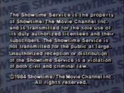 Showtime - Service Warning bumper from late 1984