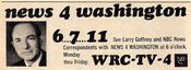 WRC News 4 Washington 6PM Weeknight - Larry Gaffney - Monday Through Friday promo from 1965