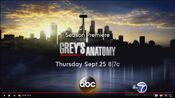 ABC Network - Grey's Anatomy - Season Premiere promo w/WABC-TV New York id bug for September 25, 2014