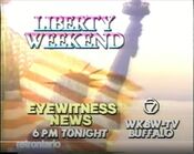 WKBW Channel 7 Eyewitness News 6PM Weeknight - Liberty Weekend Coverage - Tonight ident for July 3, 1986