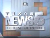 KXAS Texas News 5: The 12PM Report open from 1989