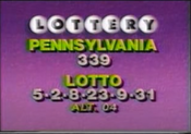 KYW Channel 3 Eyewitness News Nightcast Weeknight - Lottery bumper from August 14, 1987