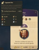 A Pier in the Old World is about to be upgraded to an Advanced Pier.