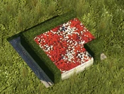 Red Flowerbed - variant 3