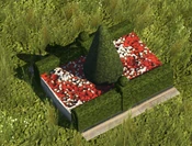 Red Flowerbed - variant 6