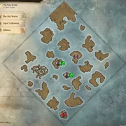Map of the New World with the New World Rising DLC active
