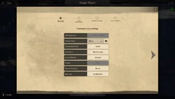 Creating new game in Creative Mode - customising World settings