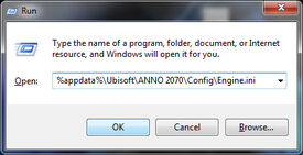 Type %appdata%\Ubisoft\ANNO 2070\Config\Engine