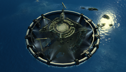 The completed sector project showing the damaged Ark