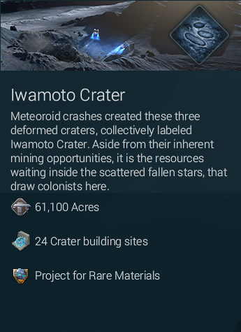 Iwamoto Crater | Anno 2205 Wikia | Fandom