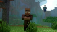 Herobrine observing a Villager.jpg (500 KB) Herobrine observing a villager