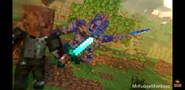 A Red Iron Golem Warrior ambushing Jimmy
