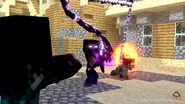 Swordsman Herobrine glaring at Shadow_Reaper