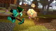 The Gem Shield absorbing HeroDoge154's attacks