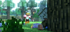 Mustacheo catches the Scout off guard and knocks him unconscious, destroying the Scout's chestplate in the process.