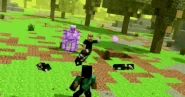 Doug standing behind Mustard as he spawned two golems