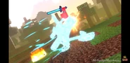 An Iron Golem Warrior using Iron Speed