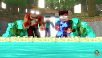 Herobrine turns Chris and Greg to his dopplegangers