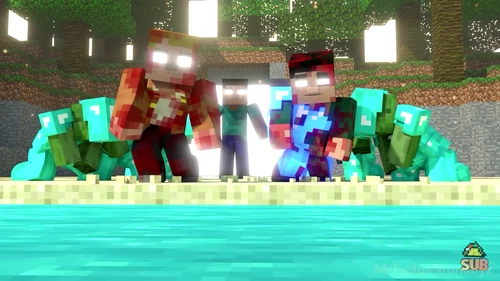 Herobrine turns Chris and Greg to his dopplegangers