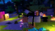 Eddie teleports rapidly to build a wall in Annoying Villagers 31
