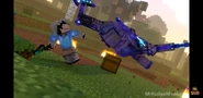 Lovely Entity 303 about to be taken down by a Red Iron Golem Warrior