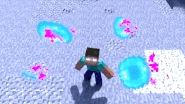 Herobrine Chris using Obsidian Manipulation to counterattack Steve's attack in Annoying Villagers 12